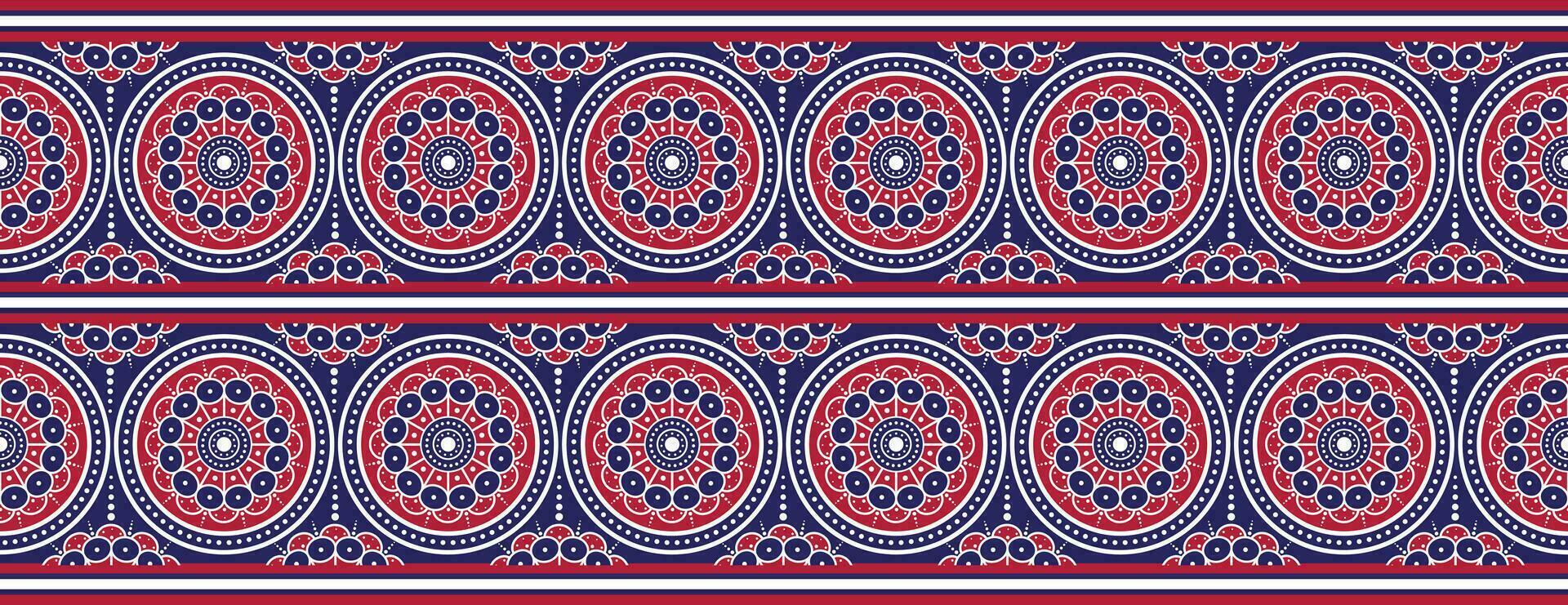 Aztec ethnic patterns are traditional. Geometric oriental seamless pattern. Border decoration. Design for background, wallpaper, vector illustration, textile, carpet, fabric, clothing, and embroidery.