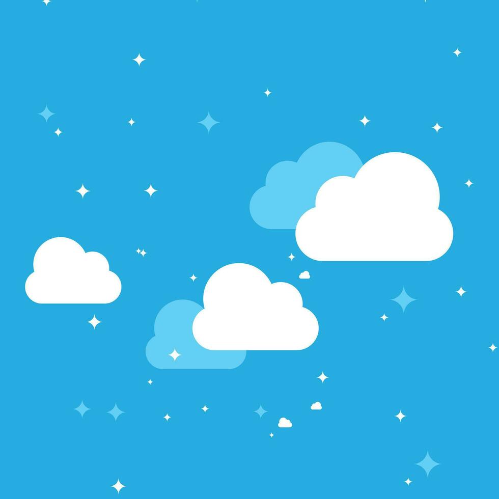 cinco nubes cielo íconos vector ilustración