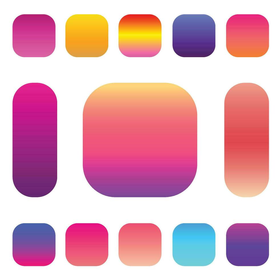 Colorful gradient color palette vector