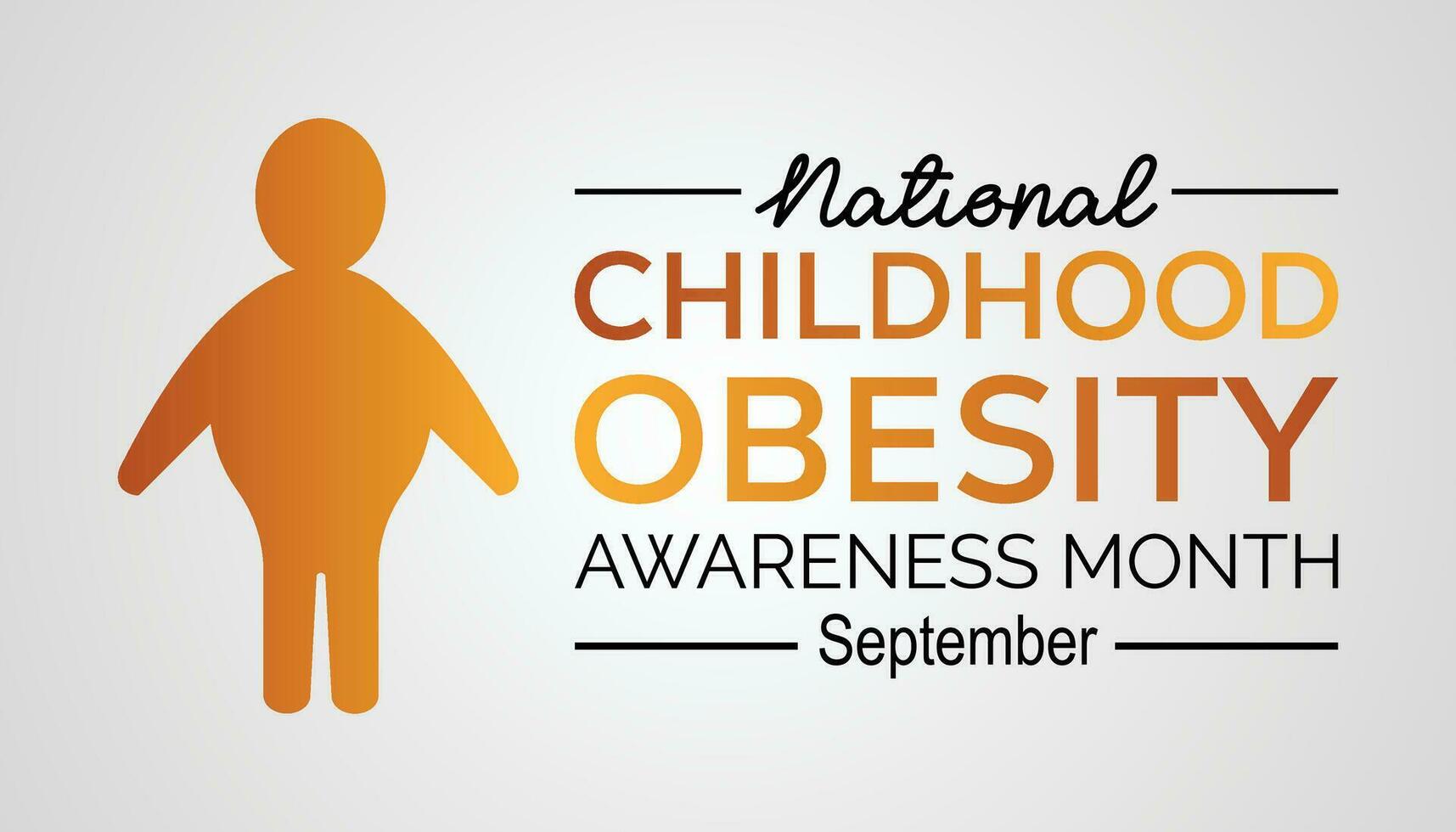 childhood obesity awareness month observed each year during September . Vector illustration on the theme of .