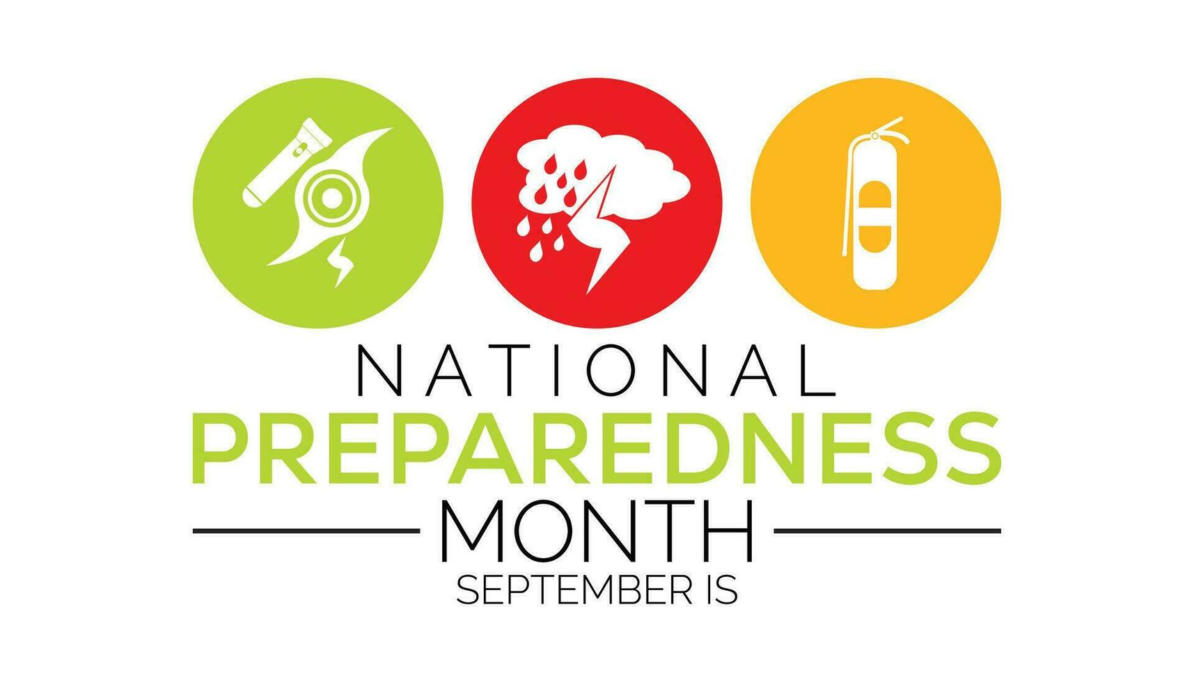 September is National preparedness month.vector banner, poster, card, background design. Observed on September each year. vector