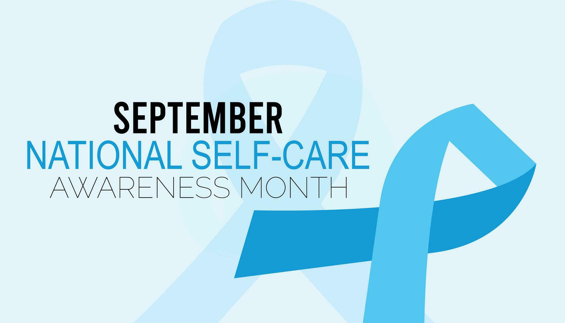 Vector illustration on the theme National SelfCare Awareness Month