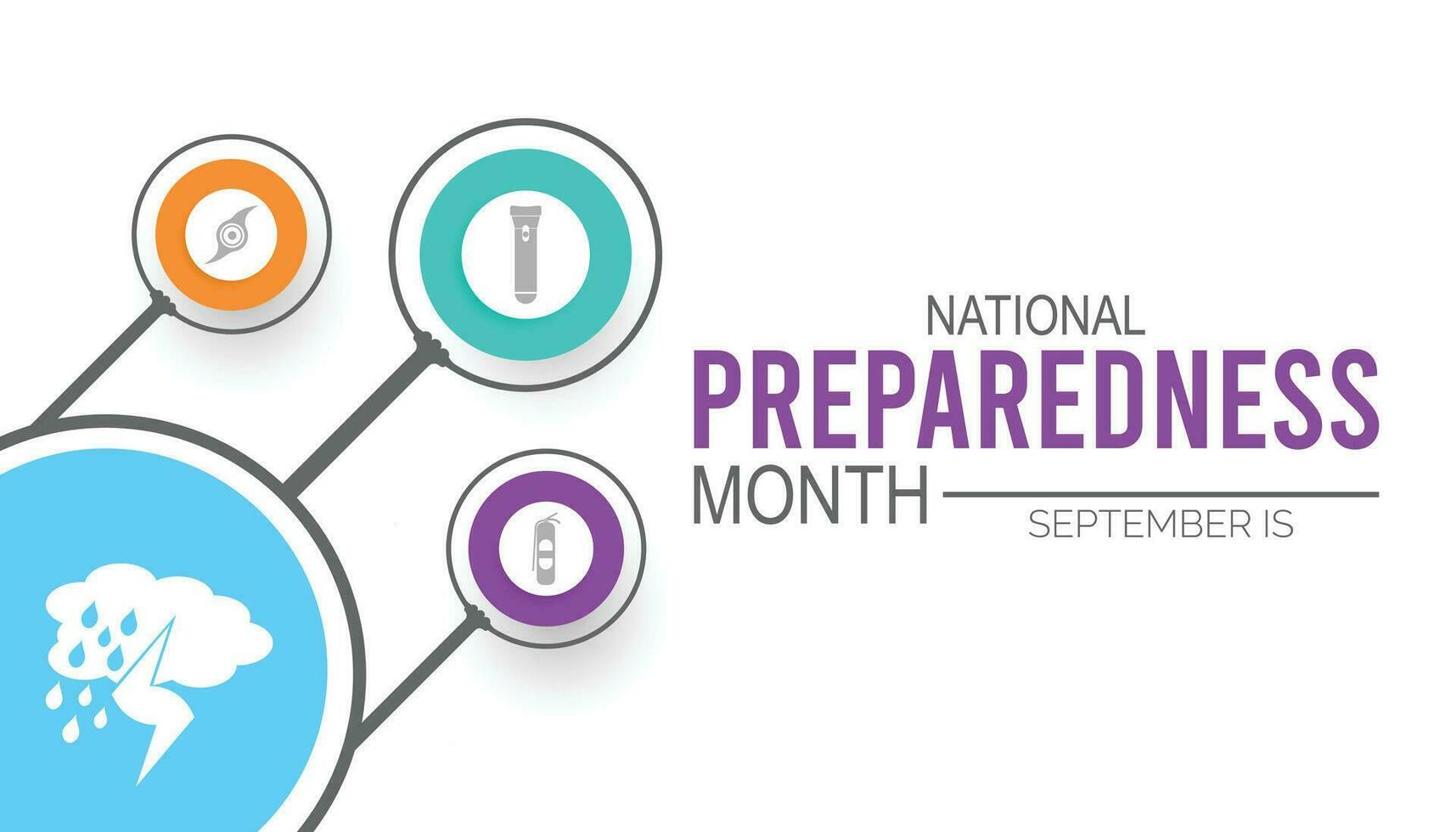 September is National preparedness month. banner, poster, card, background design. Observed on September each year. vector