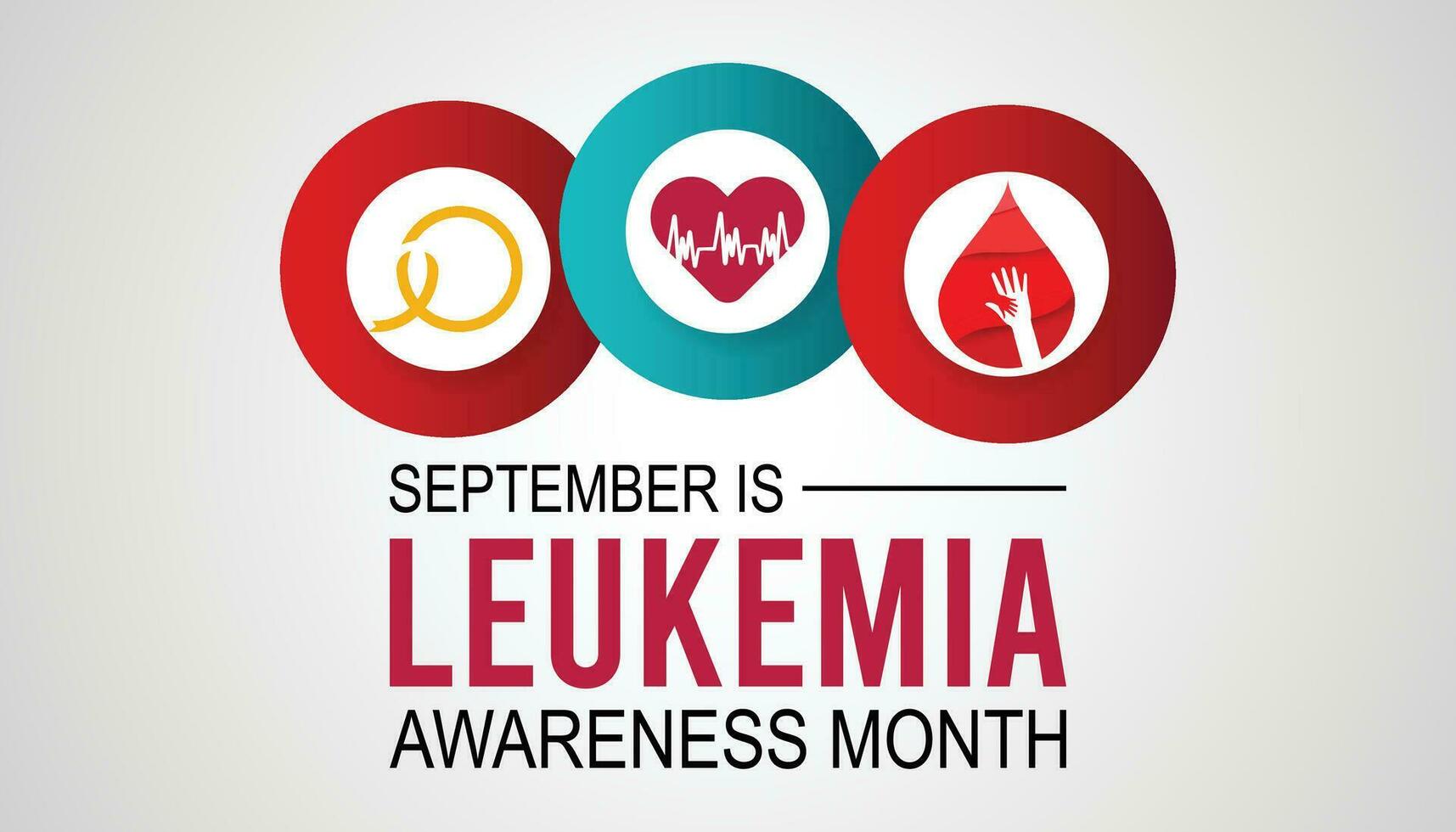 September is Leukemia awareness month. it is cancer of the body's blood-forming tissues. vector