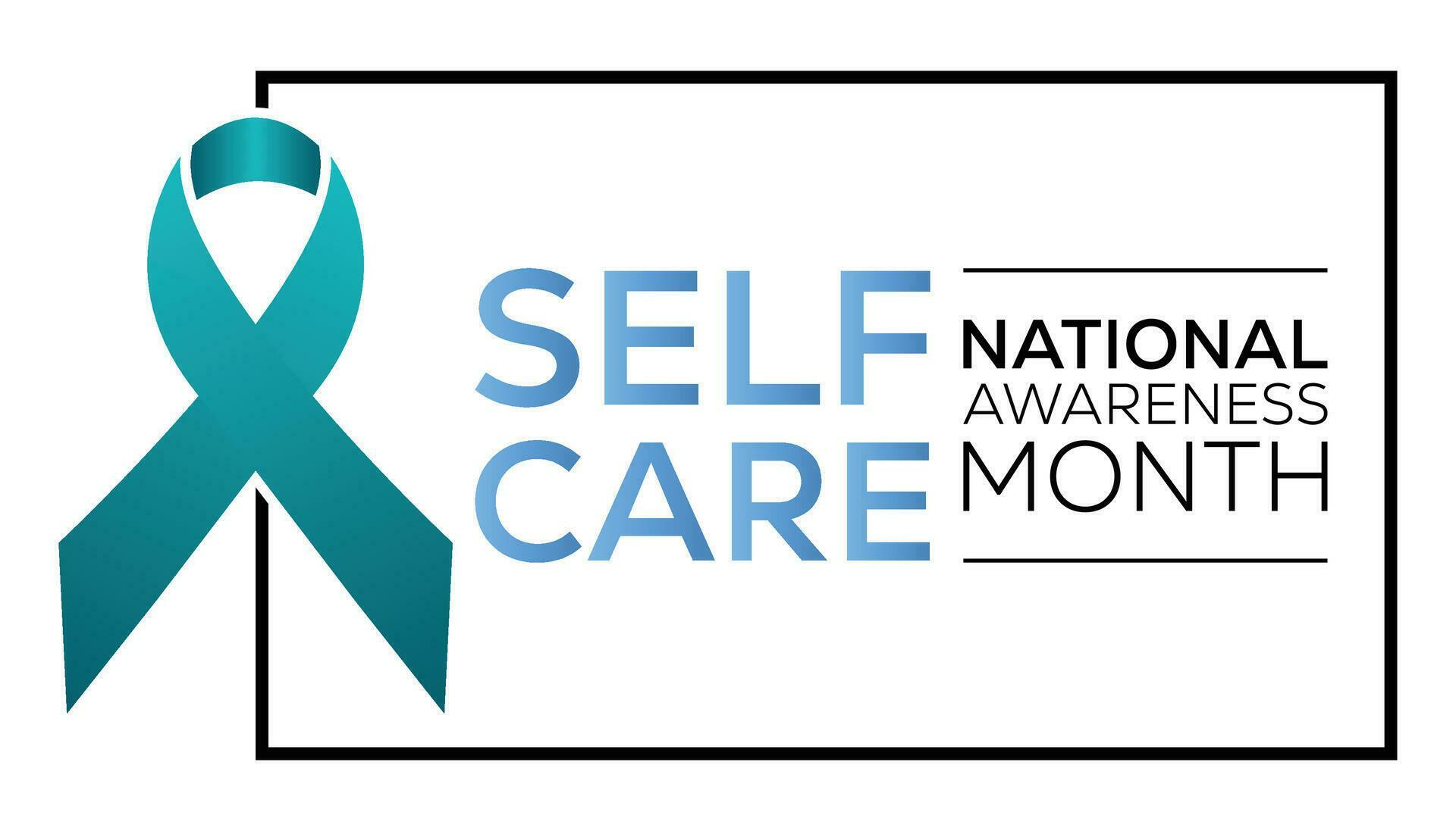 Vector illustration on the theme National SelfCare Awareness Month