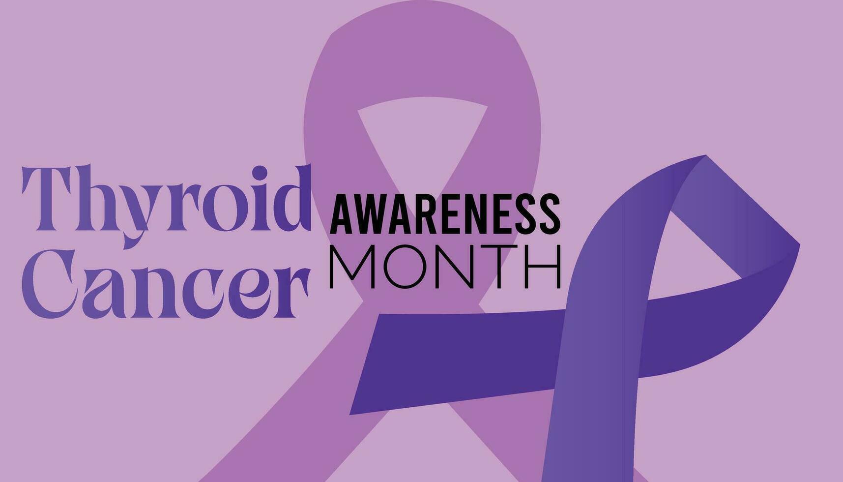 Thyroid Cancer awareness month is observed every year in September.Healthcare and World cancer day concept. Medical Banner vector