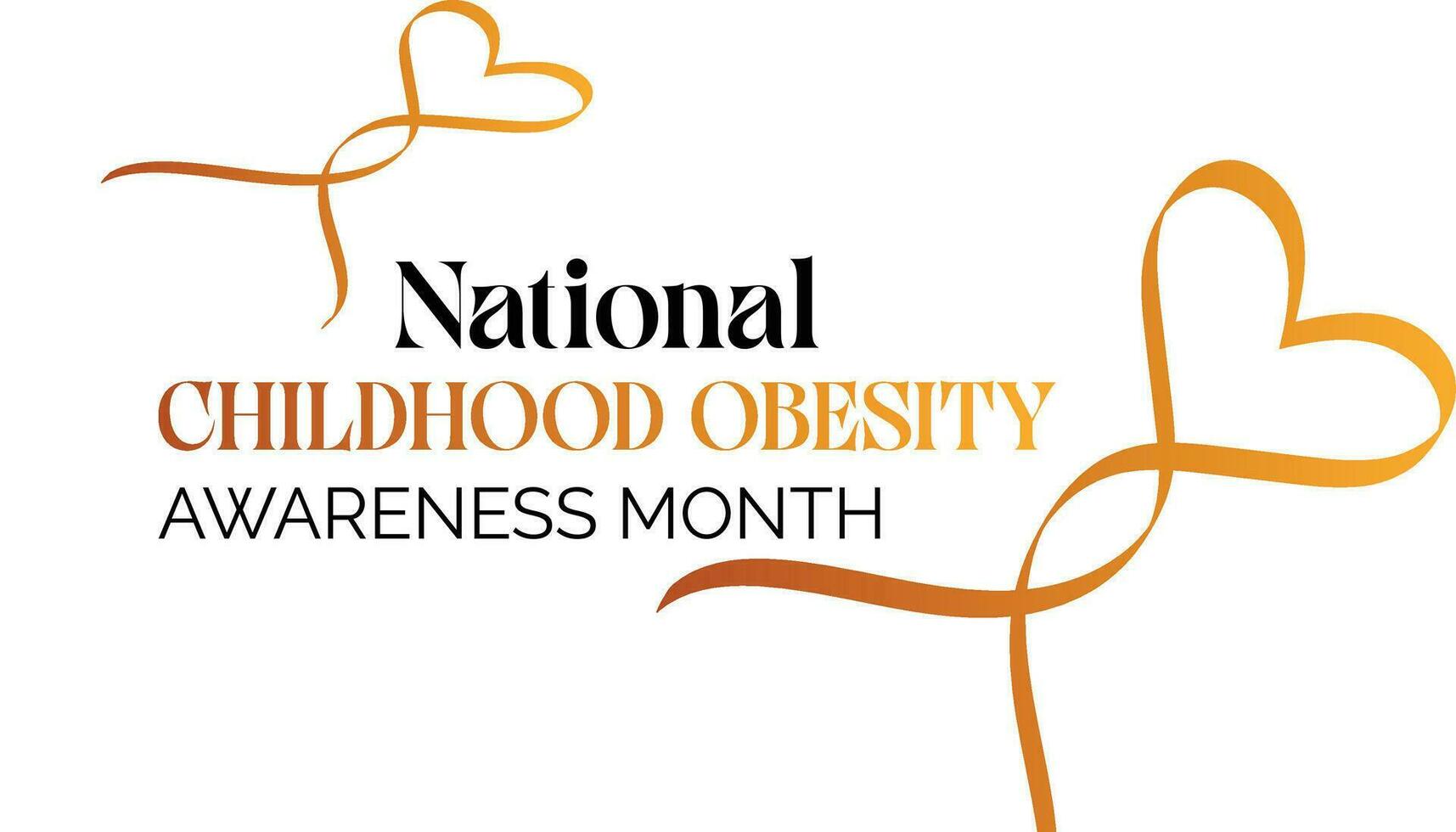 childhood obesity awareness month observed each year during September . Vector illustration on the theme of .