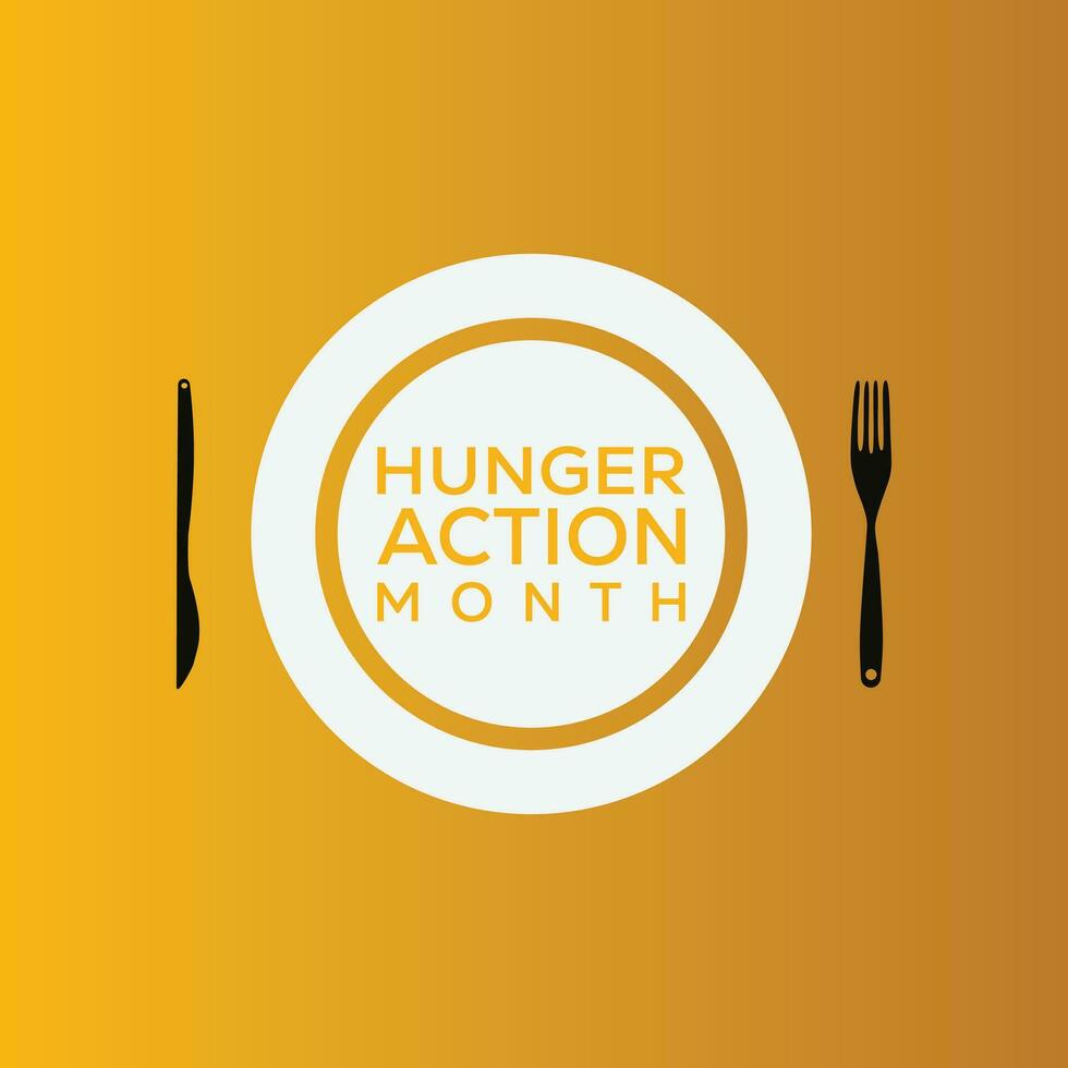 Hunger action month observed each year during September . Vector illustration on the theme of .