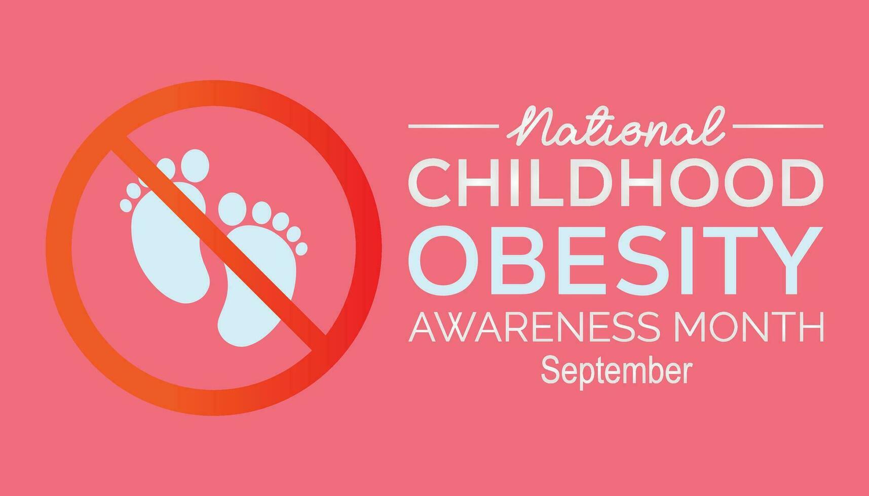 childhood obesity awareness month observed each year during September . Vector illustration on the theme of .