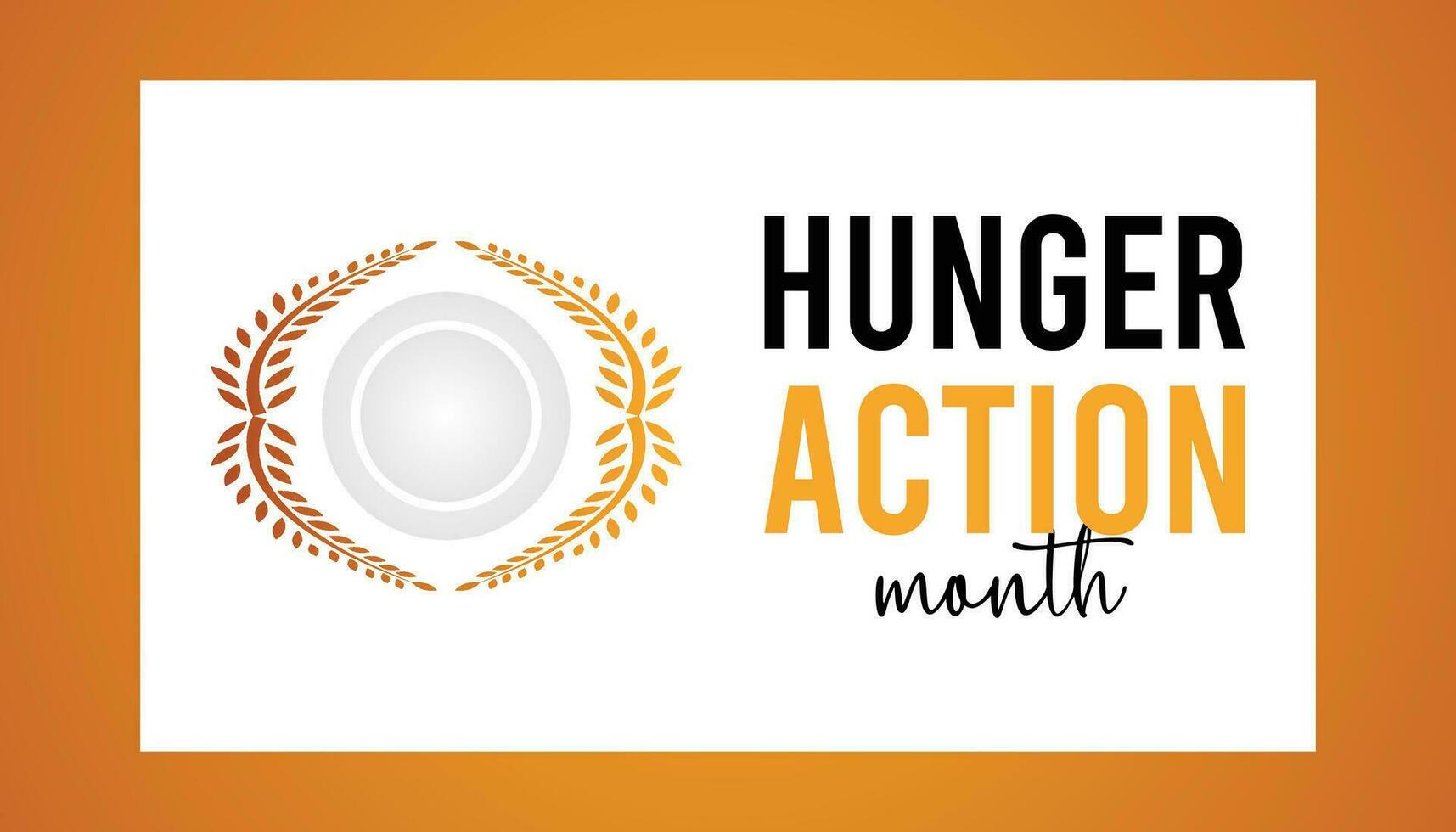 Hunger action month observed each year during September . Vector illustration on the theme of .