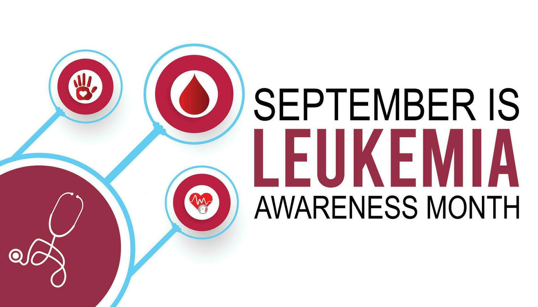 September is Leukemia awareness month. it is cancer of the body's blood-forming tissues. vector