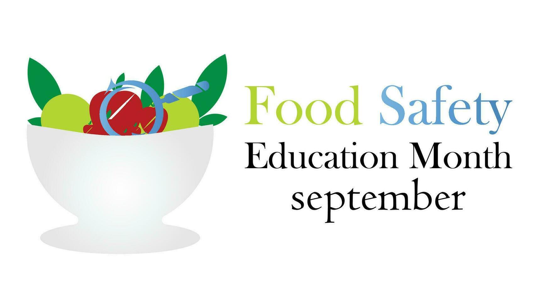 Food Safety education month observed each year during September . Vector illustration on the theme of .