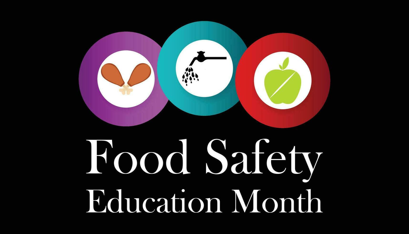 Food Safety education month observed each year during September . Vector illustration on the theme of .