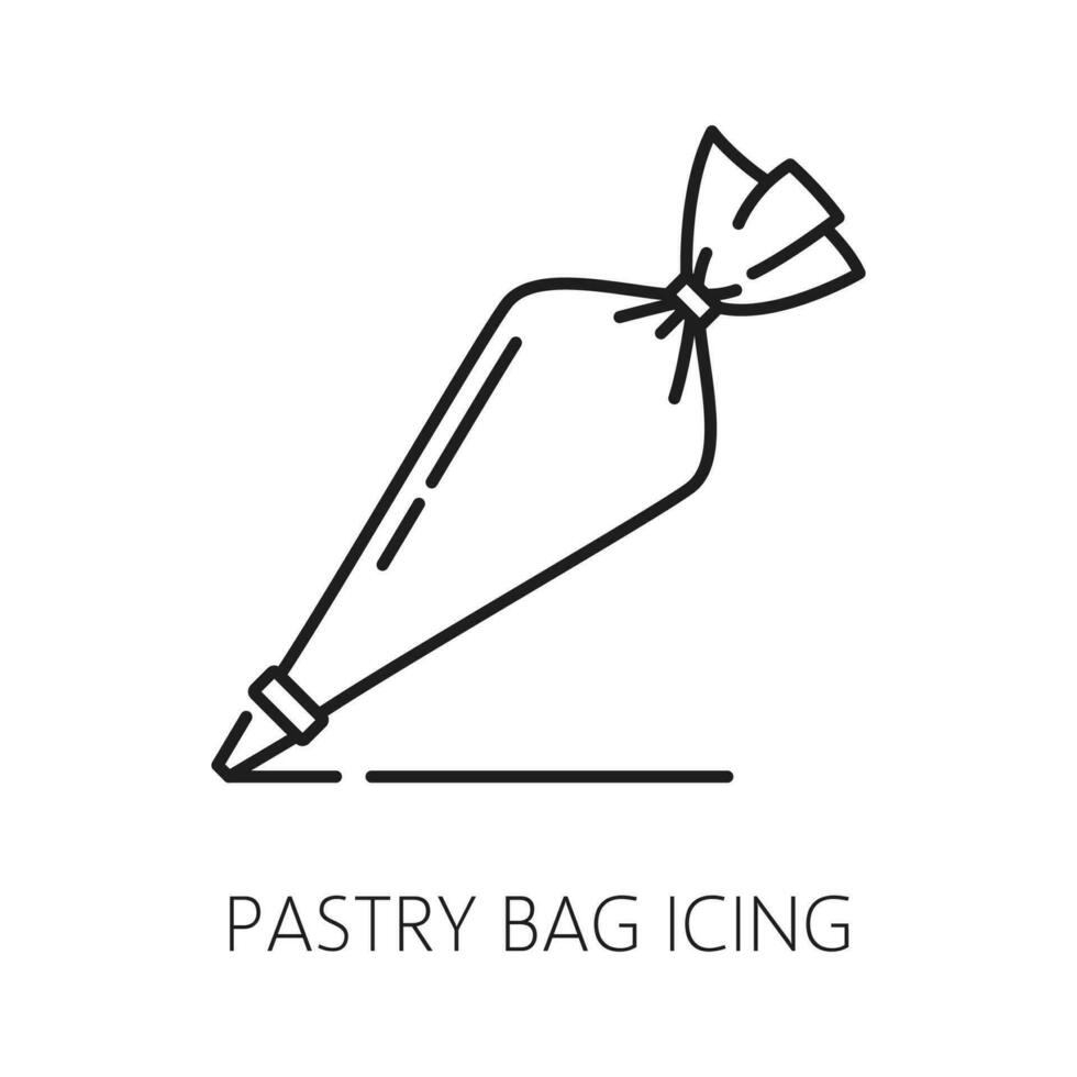 Pastry bag for decorate cakes with cream vector