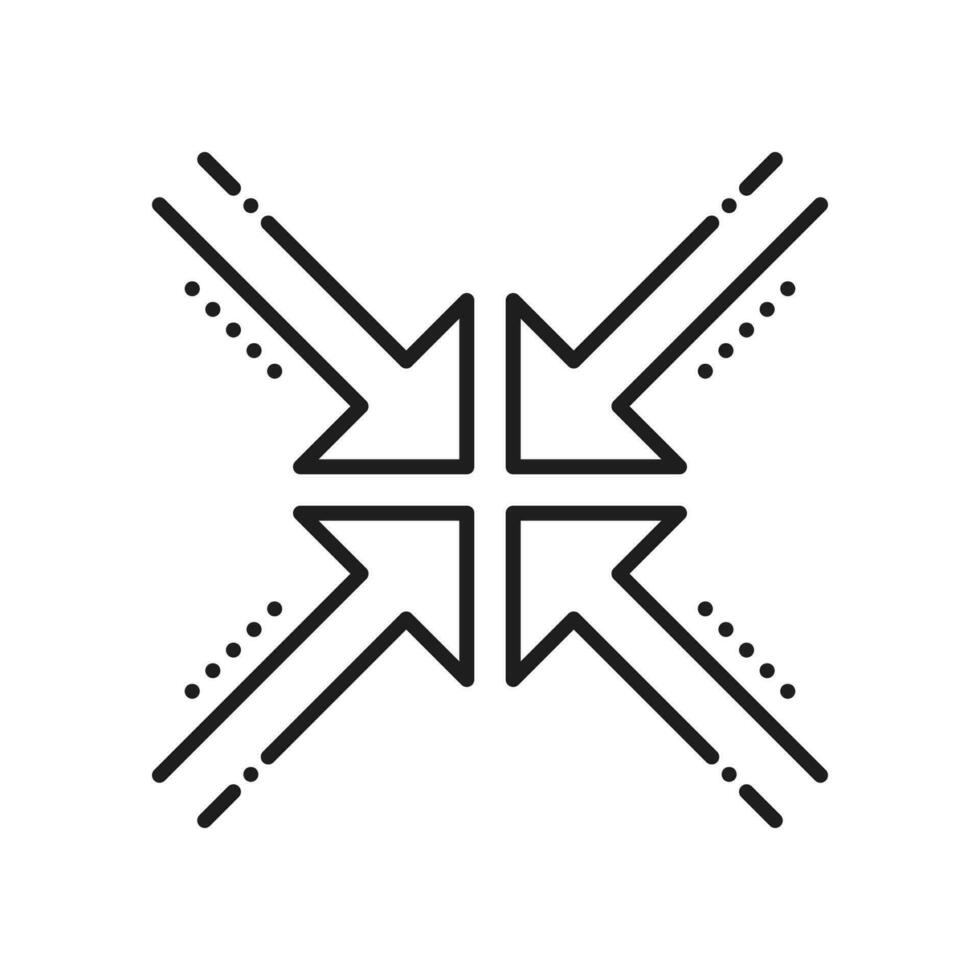 Arrows reduce expand symbol, resize and scale icon vector