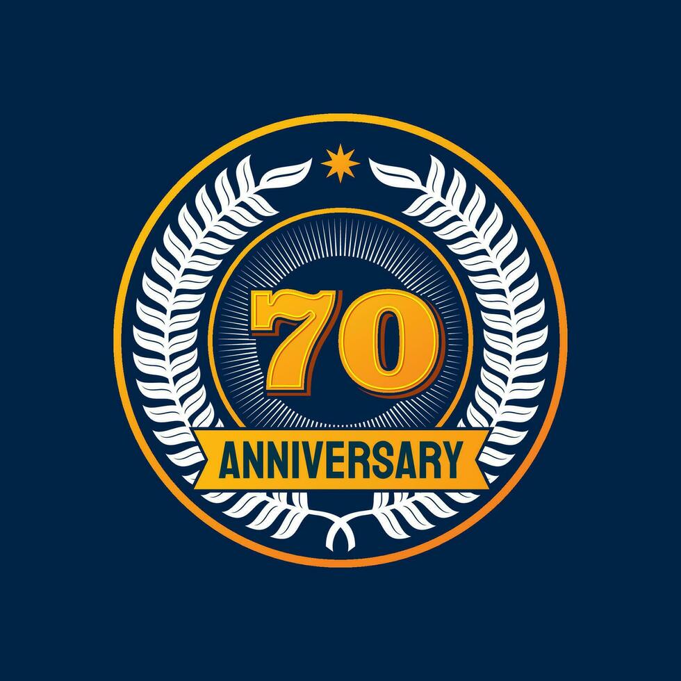 Birthday badge and label anniversary, jubilee seal vector
