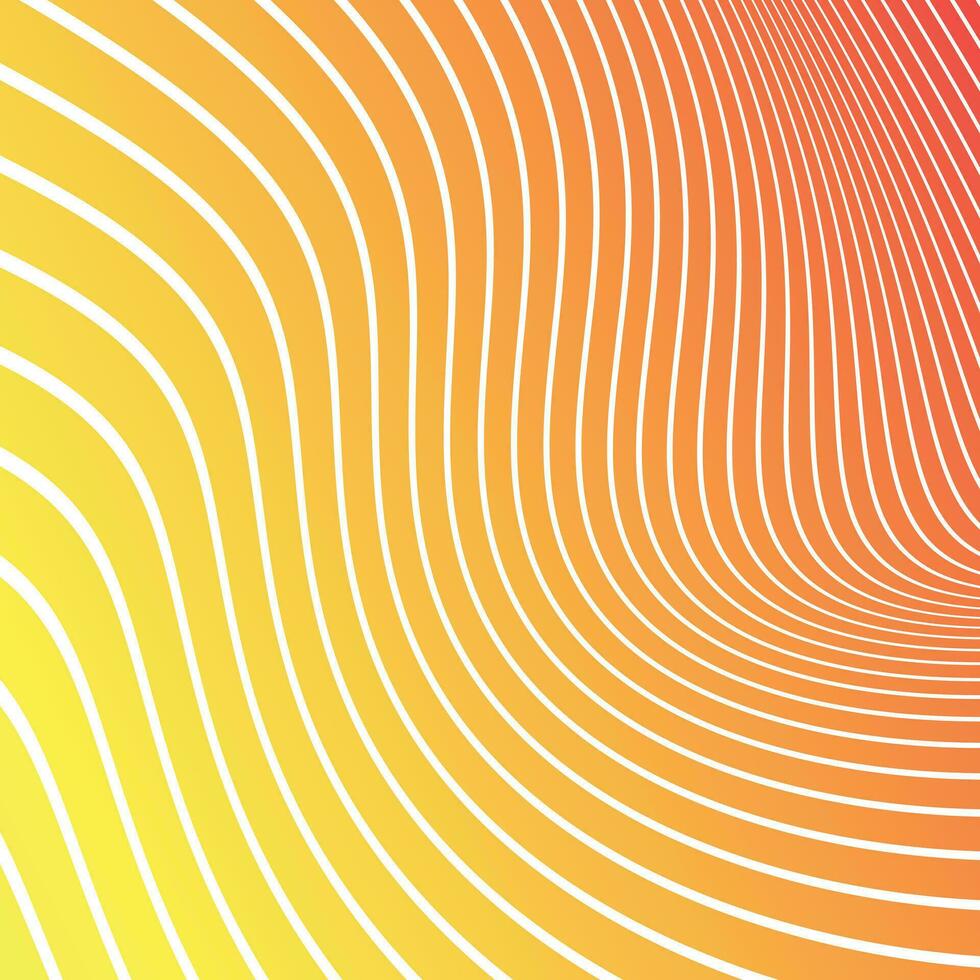 Abstract yellow, orange, red background with white lines. Vector illustration.