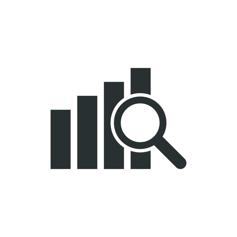 Financial forecast icon in flat style. Business analysis illustration on white isolated background. Analytics financial forecast sign concept. vector