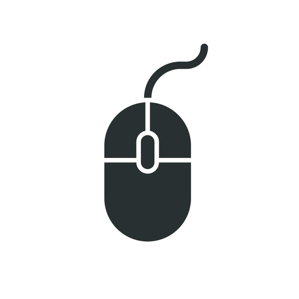 Computer Mouse icon. Vector illustration. Business concept mouse cursor pictogram.