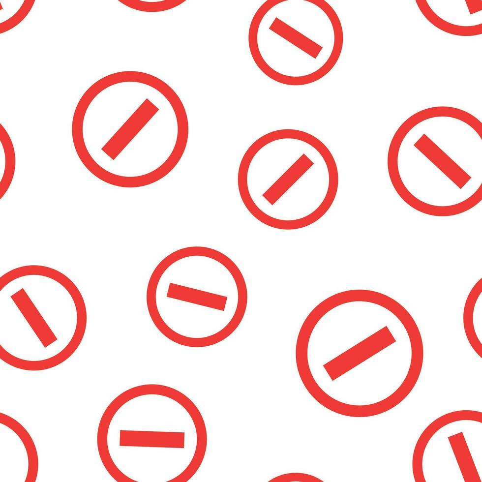 Stop sign icon seamless pattern background. Business concept vector ...