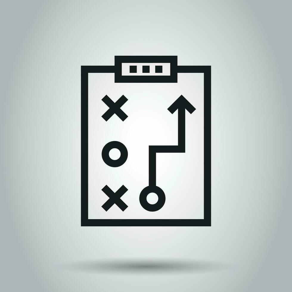 Tactical plan document icon. Vector illustration. Business strategy concept plan pictogram.