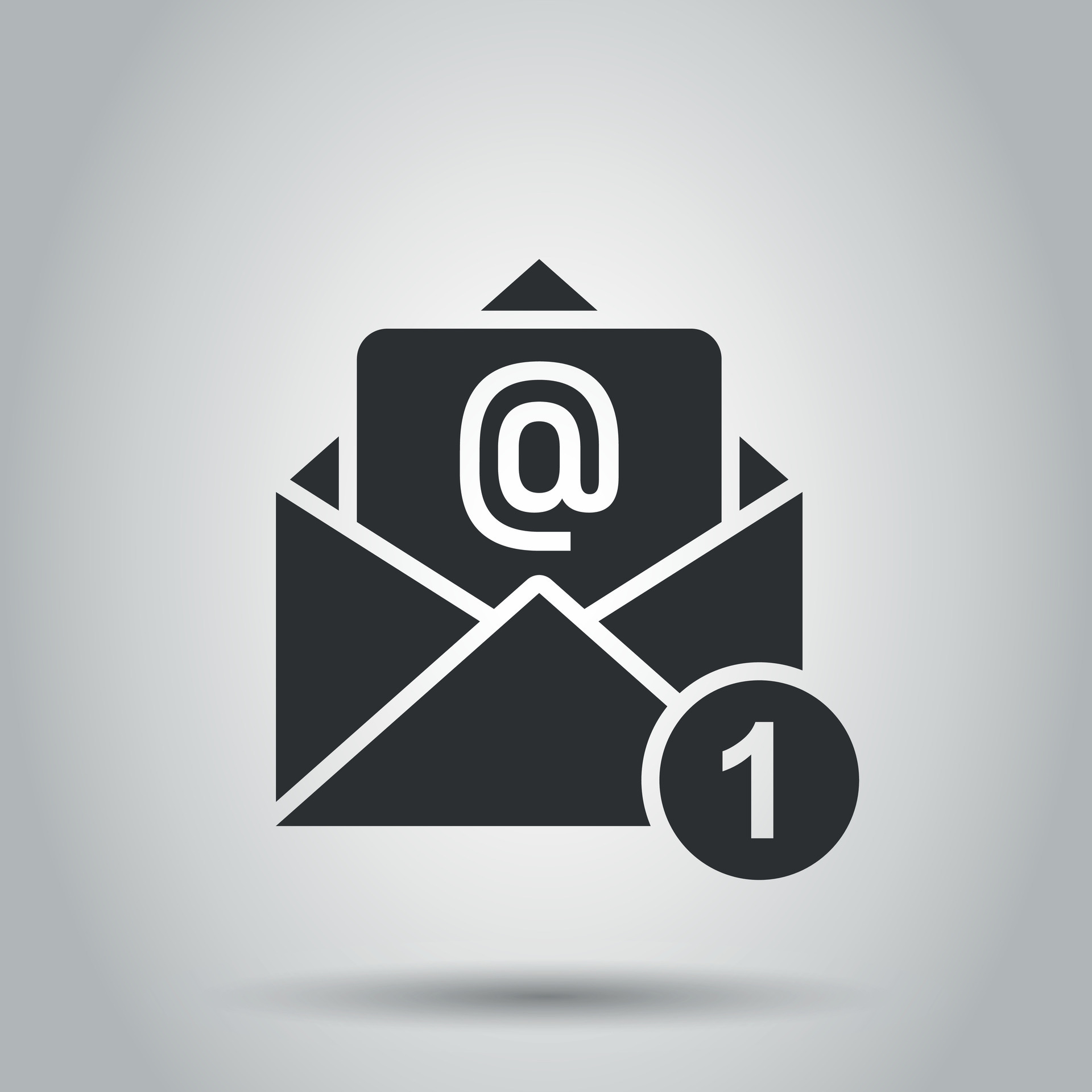 Mail envelope icon in flat style. Email message vector illustration on white background. Mailbox