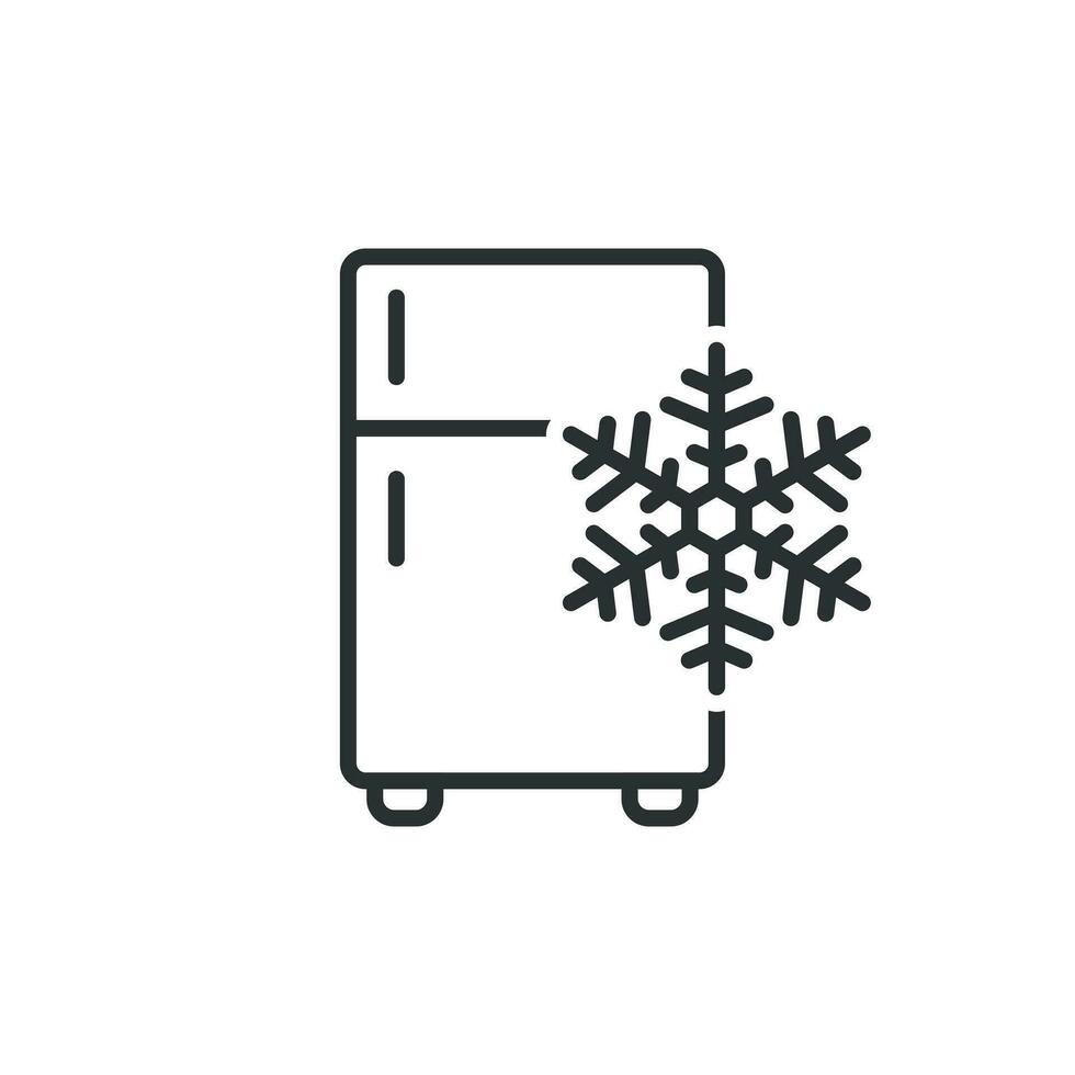 refrigerador refrigerador icono en plano estilo. congelador envase vector ilustración en blanco aislado antecedentes. refrigerador negocio concepto.