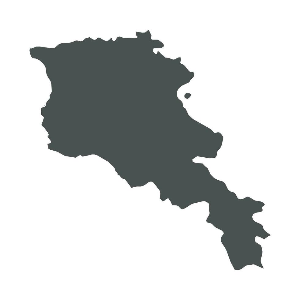 Armenia vector map. Black icon on white background.