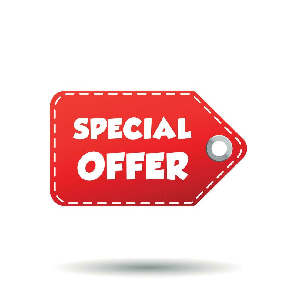 Special offer hang tag. Label vector illustration on white background