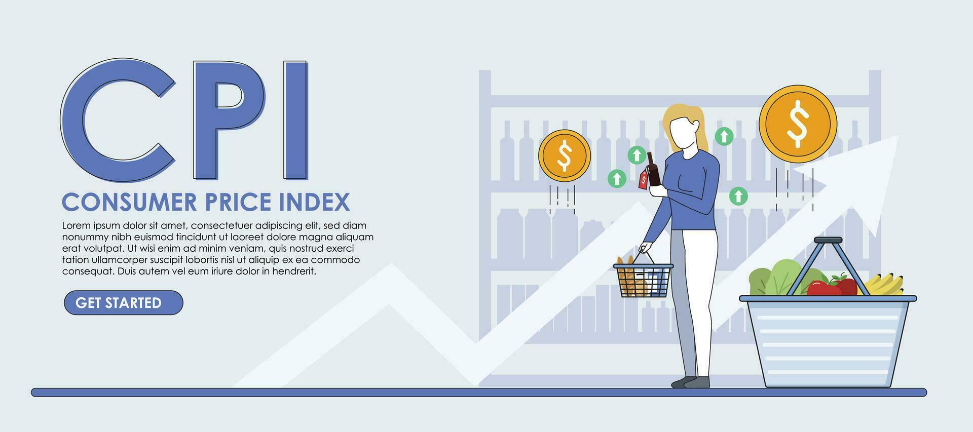 consumer price index modern flat vector