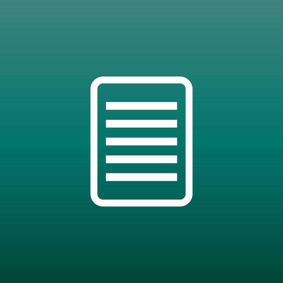 Document pictogram icon. Simple flat illustration for business, marketing internet concept on green background. Trendy modern vector symbol for web site design or mobile app