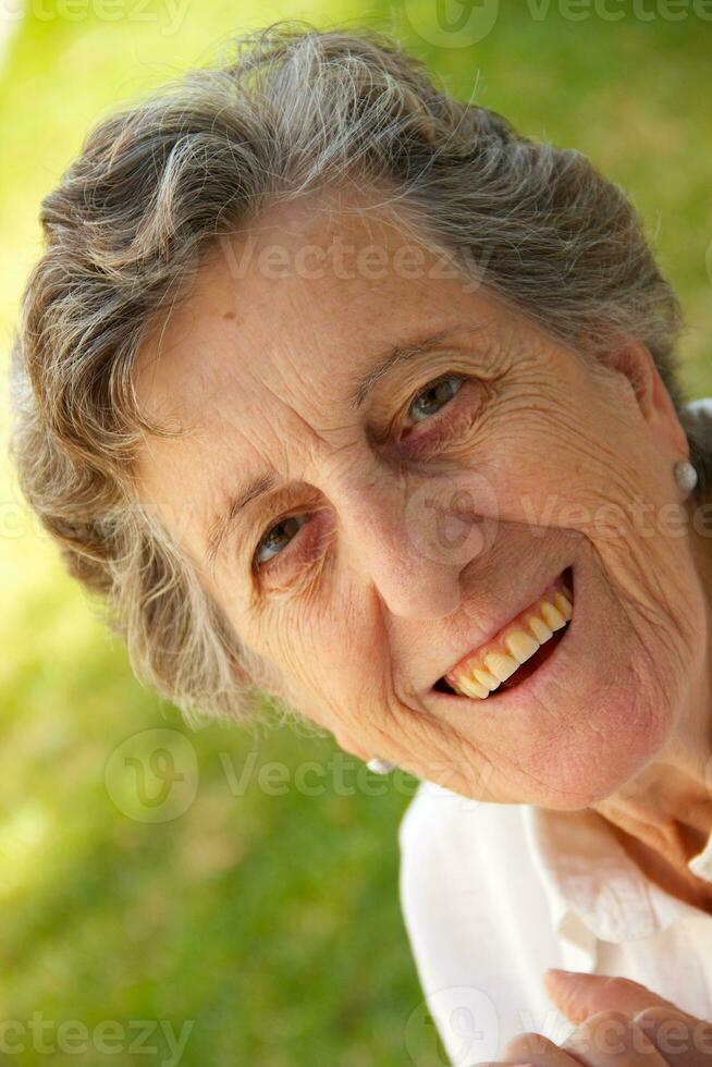 A happy old woman photo