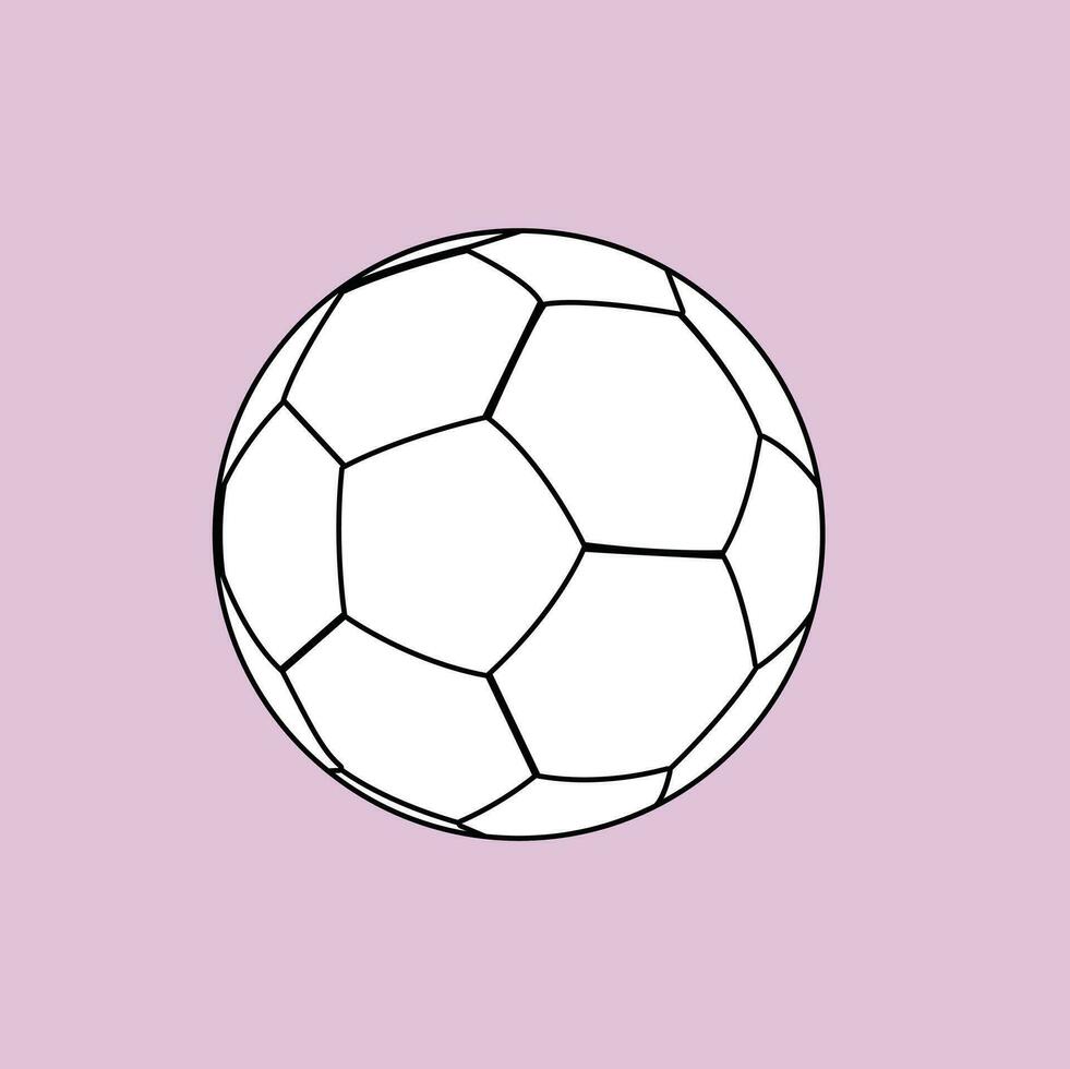 Soccer Ball Football Sport Digital Stamp Outline Cartoon vector