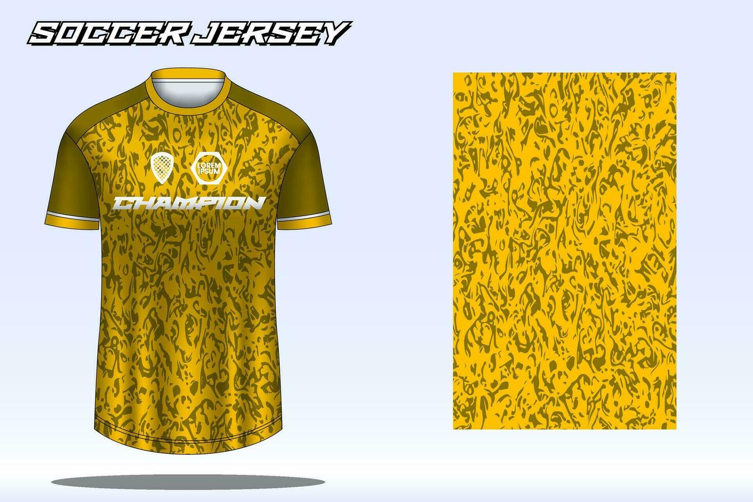 Soccer jersey sport t-shirt design mockup for football club vector