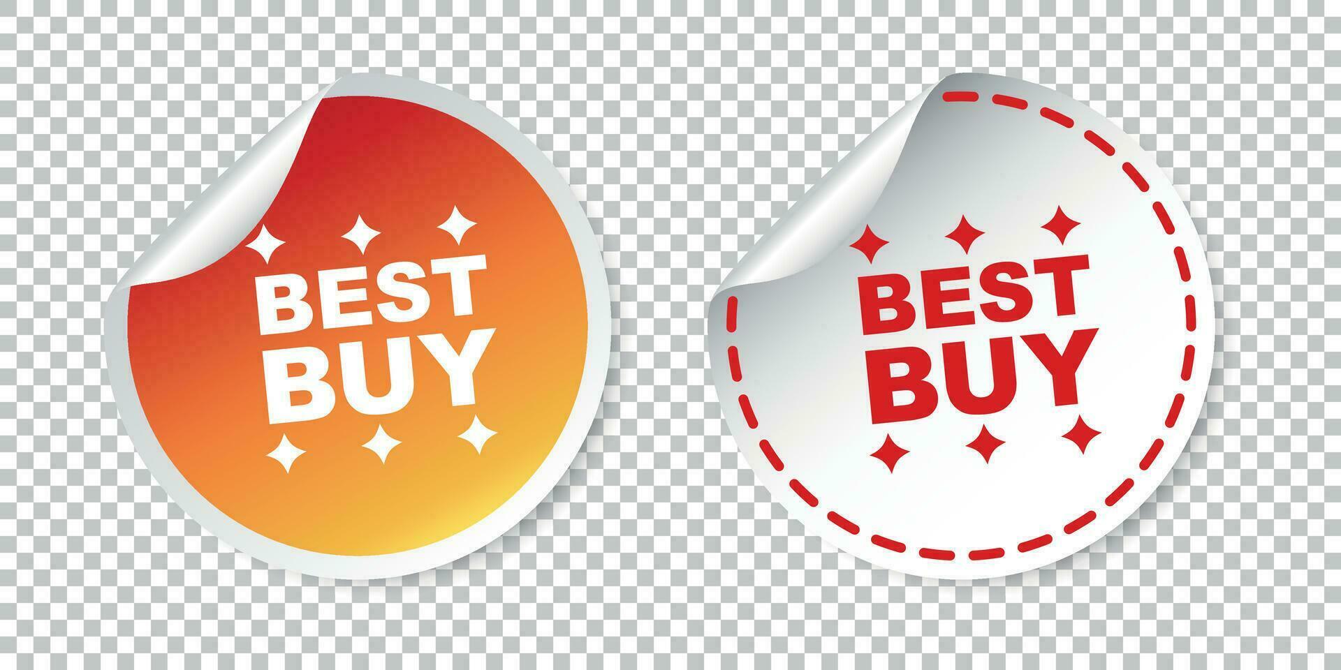 Best buy stickers. Vector illustration on isolated background.