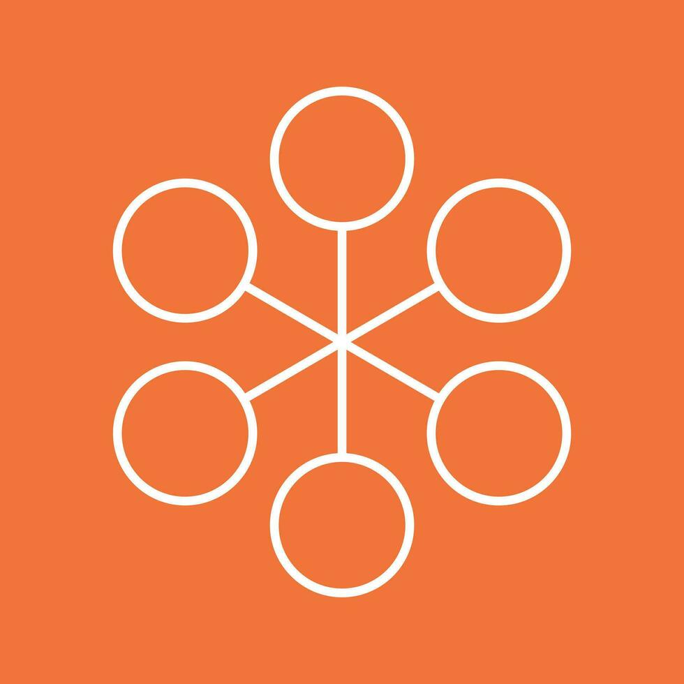 Structure simple flat icon. Vector illustration on orange background.