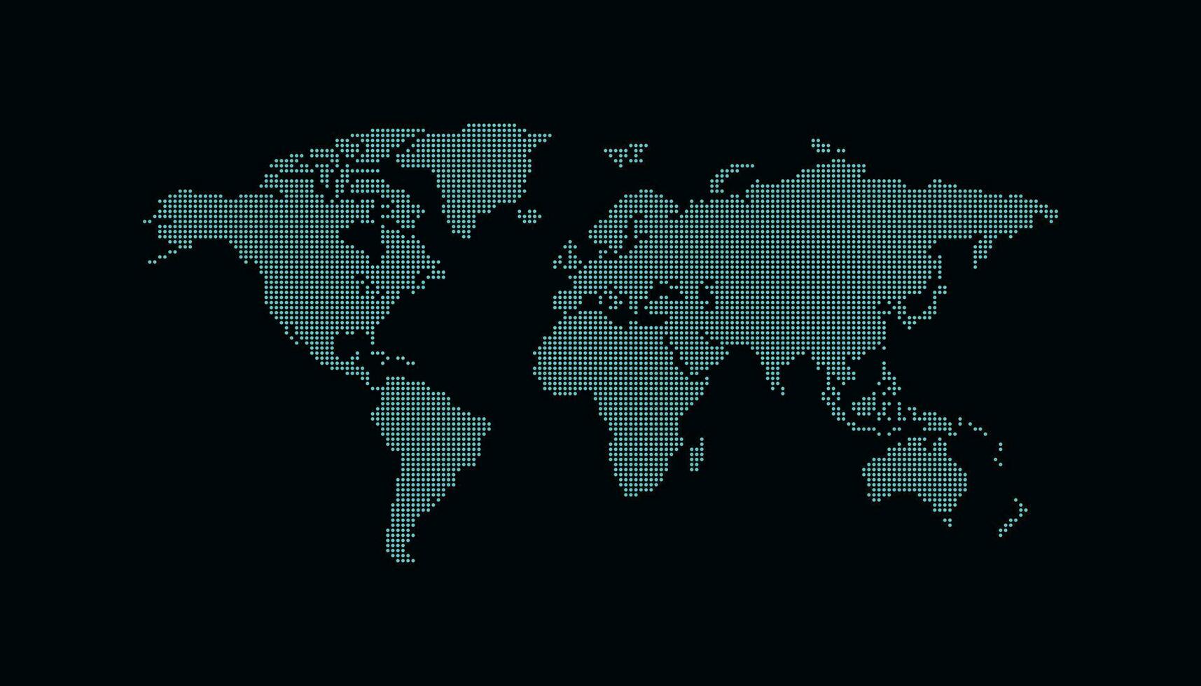 Dotted world map vector illustration.