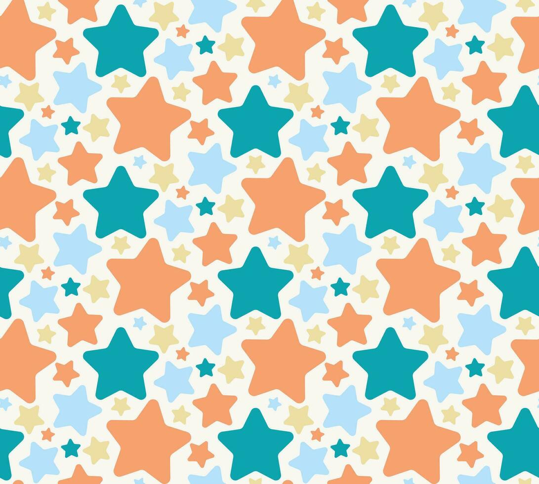 Abstract Colorful Star Pattern Design vector