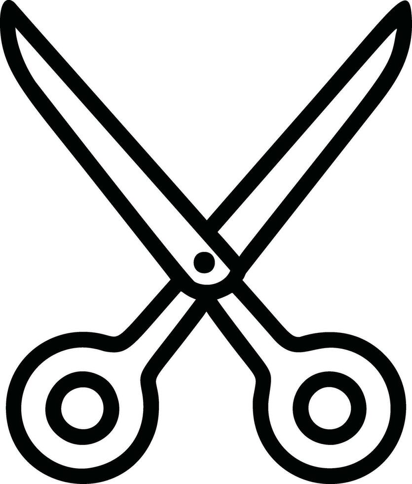 Minimalist Scissors Icon vector