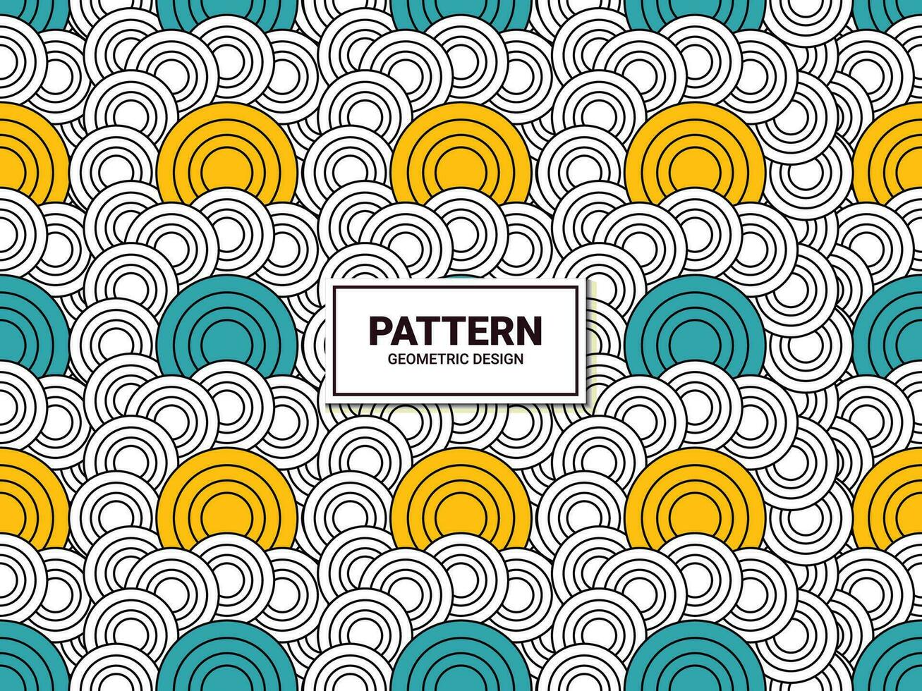 Flat abstract circle pattern vector