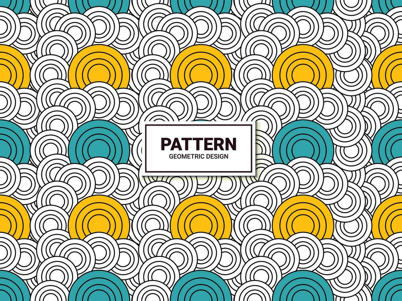 Flat abstract circle pattern vector