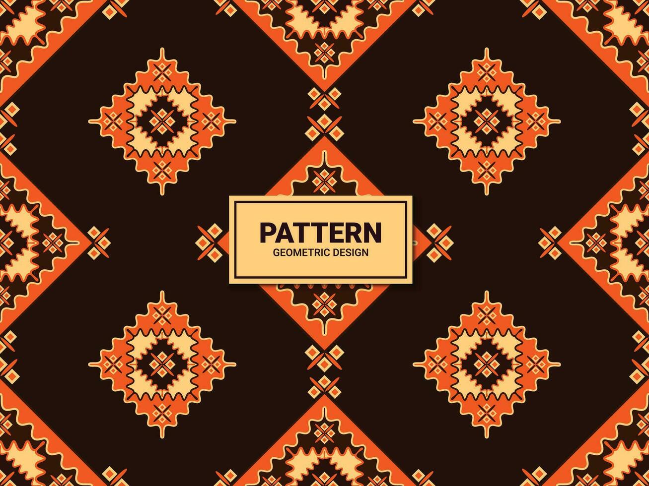 Seamless pattern with geometric design vector