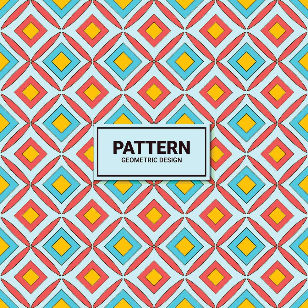 Seamless pattern with geometric tile vector