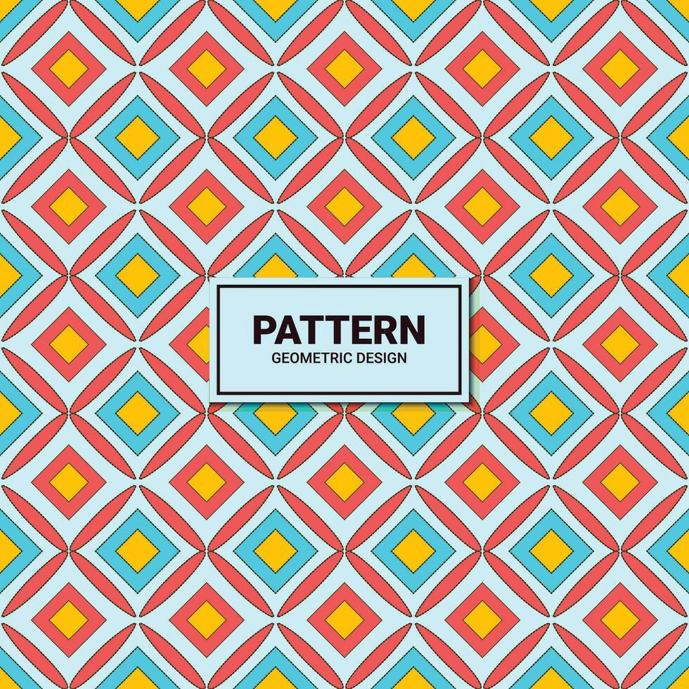 Seamless pattern with geometric tile vector