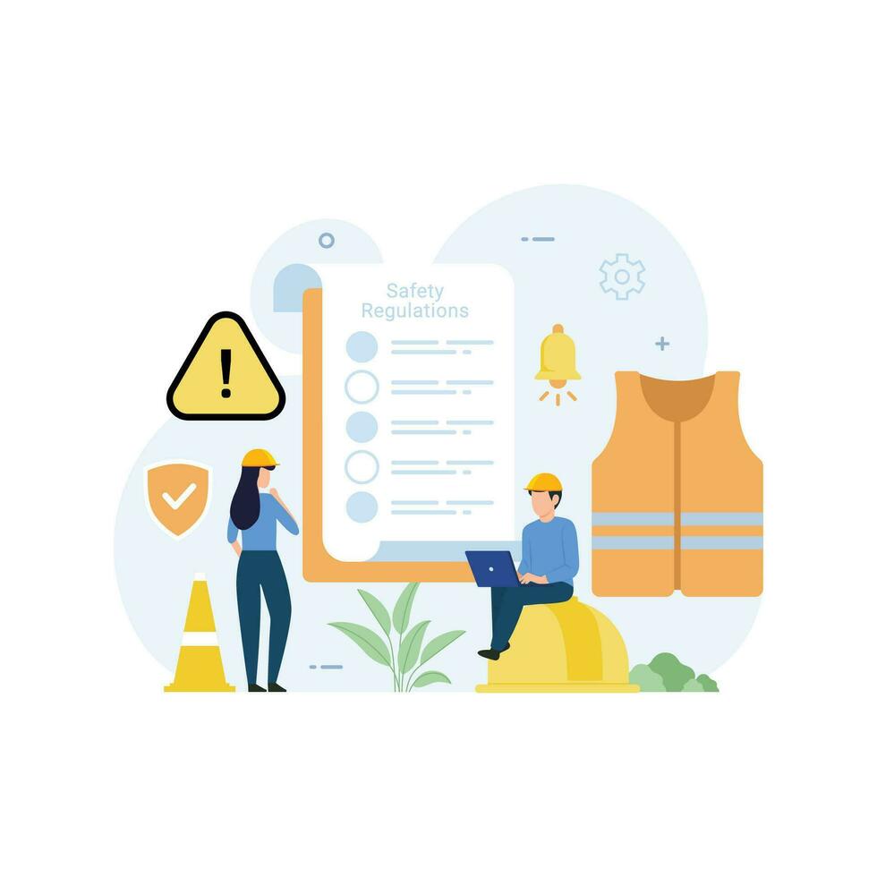 Occupational safety and health administration concept vector