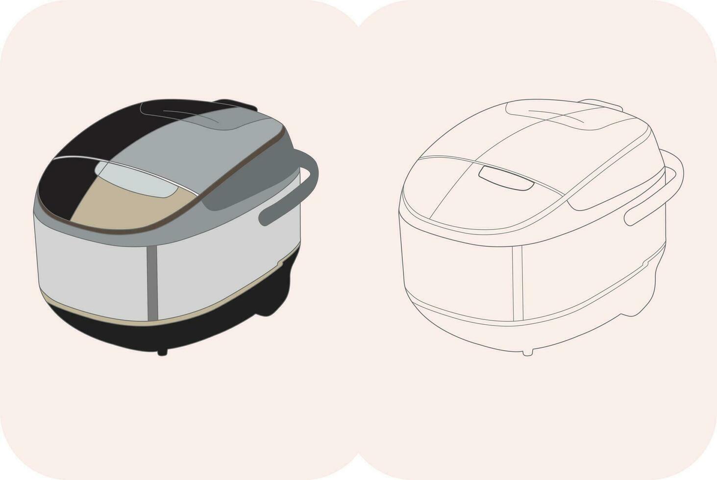 Rice cooker vector