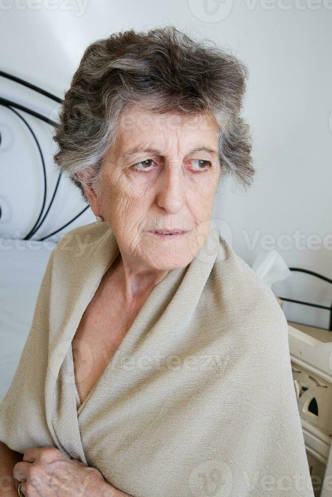 Old caucasian woman. photo