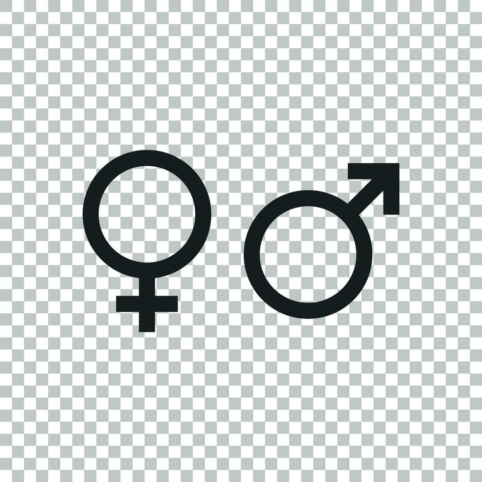 género firmar vector icono. hombres y mujer concepto icono.