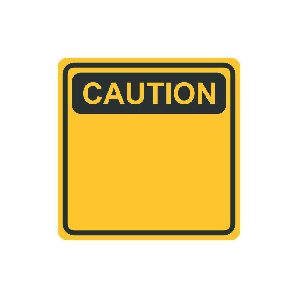 Warning, caution sign icon in flat style. Danger alarm vector illustration on white isolated background. Alert risk business concept.