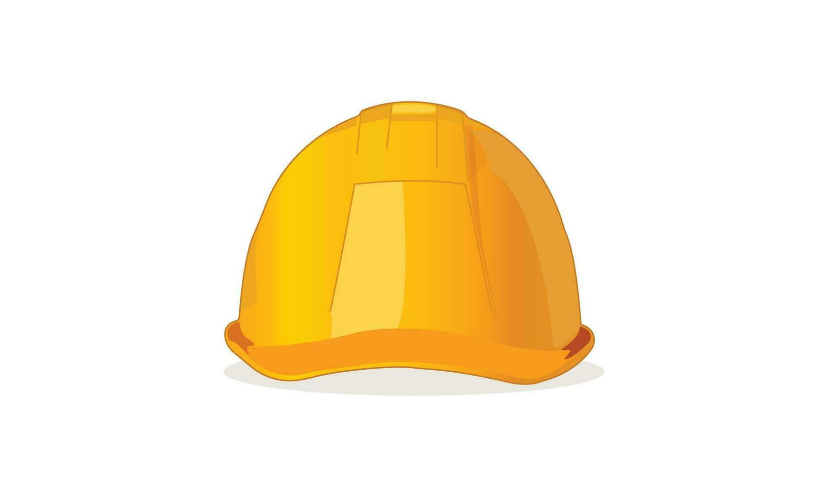 amarillo difícil labor casco aislado en blanco vector